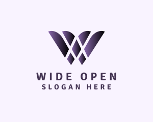 Purple Generic Letter W logo design