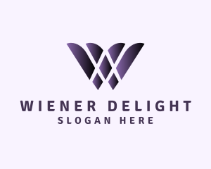 Purple Generic Letter W logo design