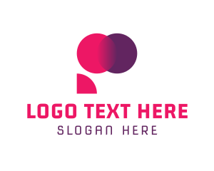 Social Media - Modern Media Letter P logo design