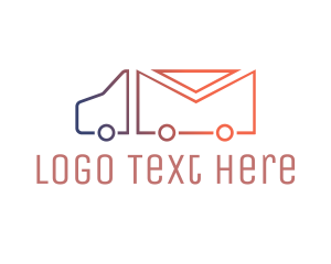 Mail Truck Outline Logo