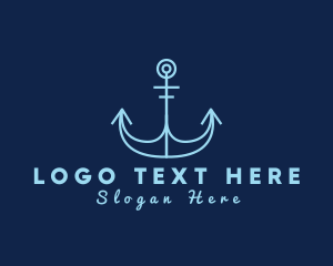 Symmetrical - Anchor Nautical Maritime logo design
