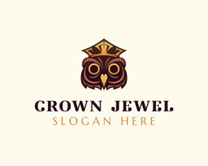 Crown - Owl Crown King logo design