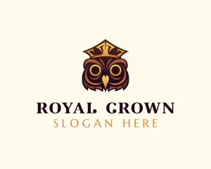 King - Owl Crown King logo design