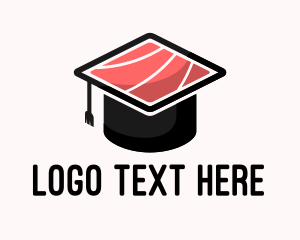 Graduation Cap - Sushi Cooking School logo design