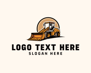 Heavy Machinery - Bulldozer Industrial Loader logo design