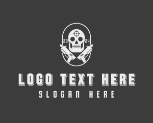 Mercenary - Skull Target Airsoft logo design