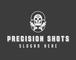 Marksmanship - Skull Target Airsoft logo design