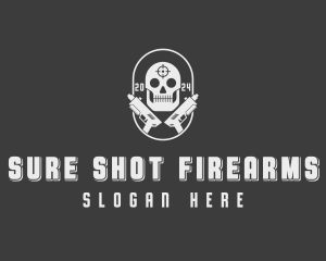 Skull Target Airsoft logo design