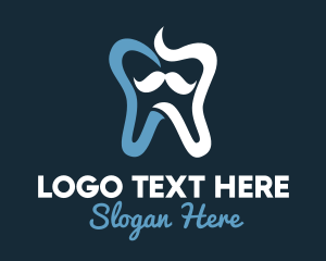 Toothbrush - Tooth Mustache Mascot logo design