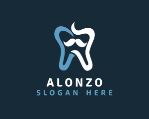 Tooth Mustache Dentist logo design