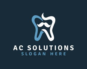 Tooth Mustache Dentist logo design