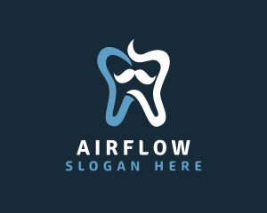 Tooth Mustache Dentist logo design