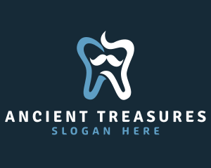 Tooth Mustache Dentist logo design