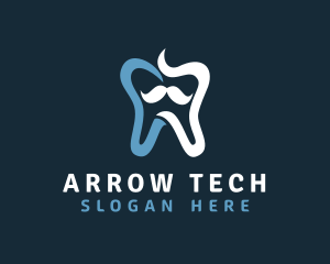 Tooth Mustache Dentist logo design