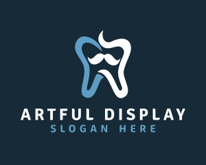 Tooth Mustache Dentist logo design