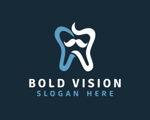 Tooth Mustache Dentist logo design