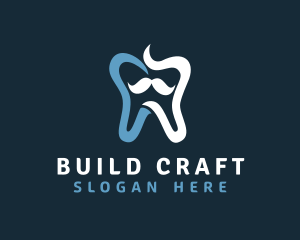 Tooth Mustache Dentist logo design