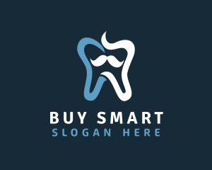 Tooth Mustache Dentist logo design