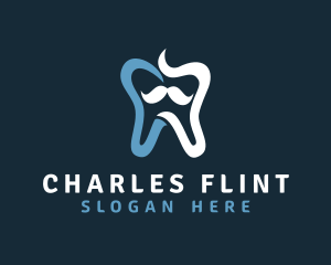 Tooth Mustache Dentist logo design