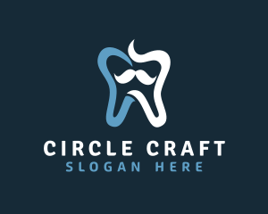 Tooth Mustache Dentist logo design