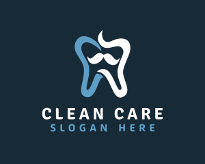 Tooth Mustache Dentist logo design