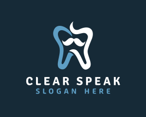 Tooth Mustache Dentist logo design