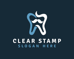 Tooth Mustache Dentist logo design