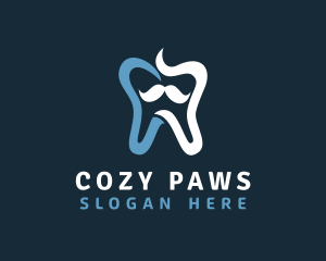 Tooth Mustache Dentist logo design