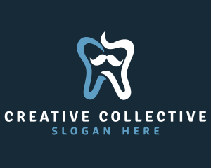 Tooth Mustache Dentist logo design