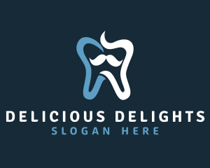 Tooth Mustache Dentist logo design