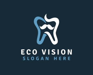 Tooth Mustache Dentist logo design