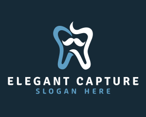 Tooth Mustache Dentist logo design