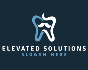 Tooth Mustache Dentist logo design