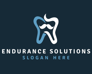 Tooth Mustache Dentist logo design