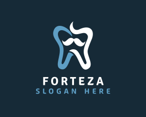 Tooth Mustache Dentist logo design