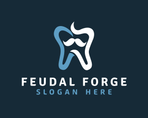 Tooth Mustache Dentist logo design