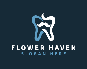 Tooth Mustache Dentist logo design