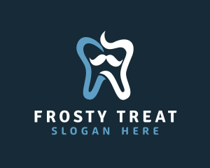 Tooth Mustache Dentist logo design