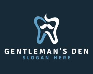 Tooth Mustache Dentist logo design