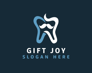 Tooth Mustache Dentist logo design