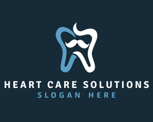 Tooth Mustache Dentist logo design