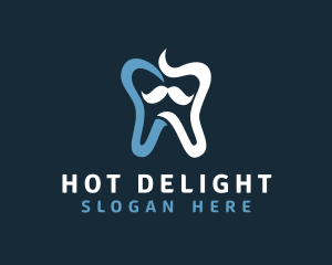 Tooth Mustache Dentist logo design