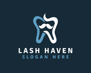 Tooth Mustache Dentist logo design