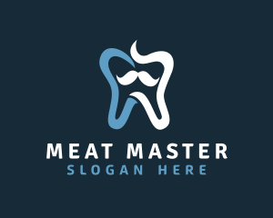 Tooth Mustache Dentist logo design