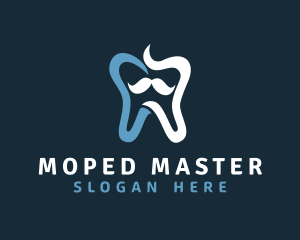 Tooth Mustache Dentist logo design