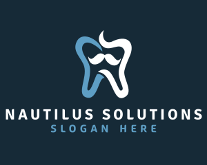 Tooth Mustache Dentist logo design