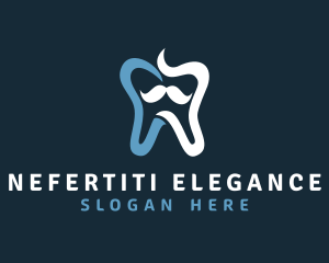 Tooth Mustache Dentist logo design