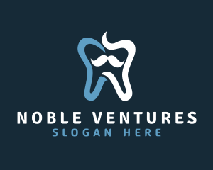 Tooth Mustache Dentist logo design