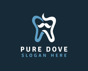 Tooth Mustache Dentist logo design