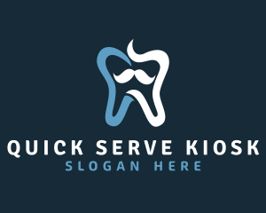 Tooth Mustache Dentist logo design